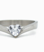 ViLou Ring in Silber mit Herz Nahaufnahme
