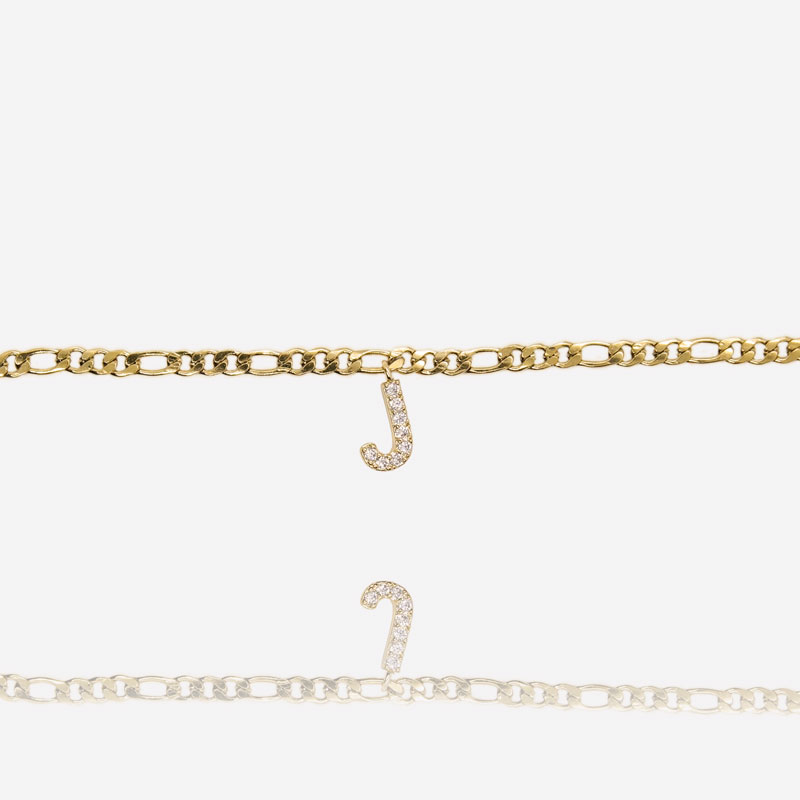 Armband mit Buchstaben j in gold ViLou