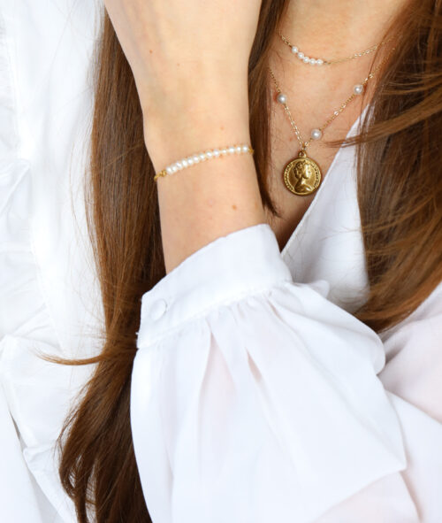 Armband mit Perlen in gold | Denmark - Pearls |Geschenkidee Freundin Schmuck