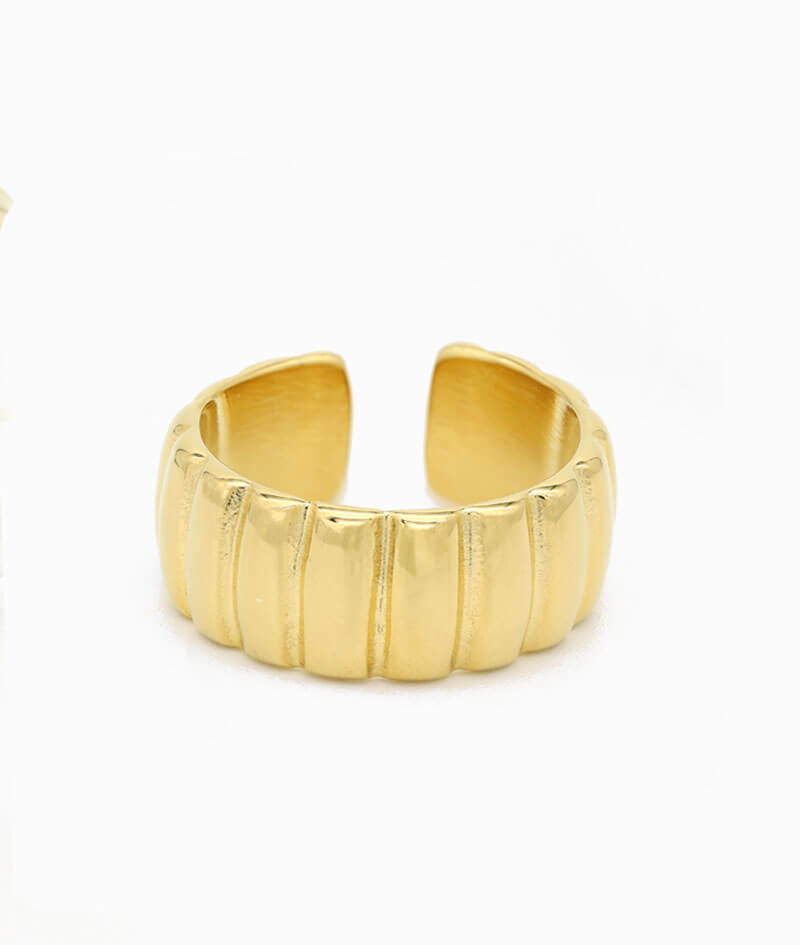 ring gold breiter band ring wasserfest geschenkidee unisex größe vilou